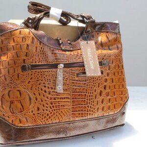 Leather Tote Handbag - Madi Claire.
